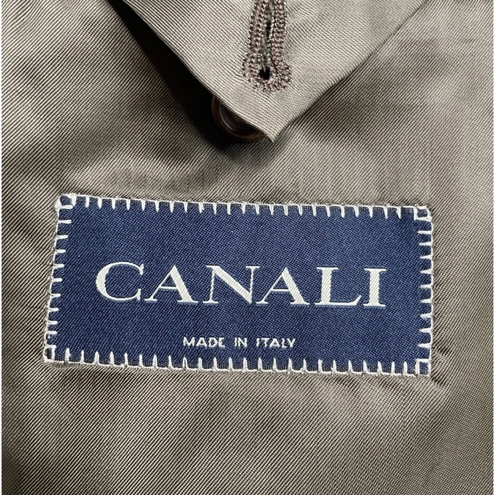 Canali Holt Renfrew Brown Tan 100% Wool Blazer Suit Jacket Size‎ 54 (44 US)